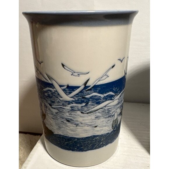 Otagiri Mug Lighthouse Ocean Seagulls Ceramic Cup Japan Set Of 2 Nautical 5" - Picture 3 of 10